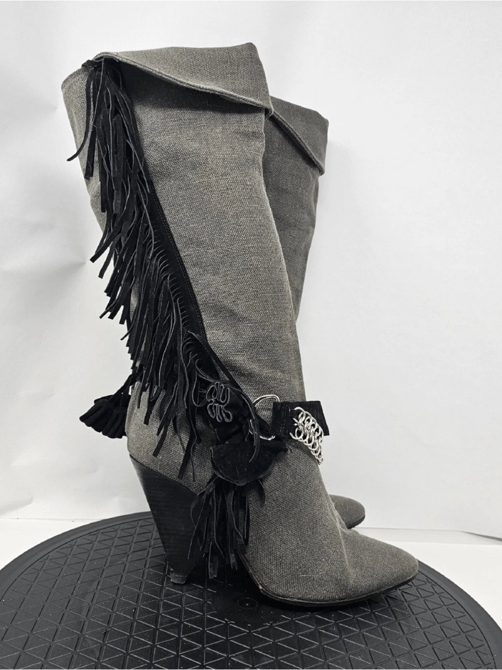 Isabel Marant Gray Fringe heel Boots